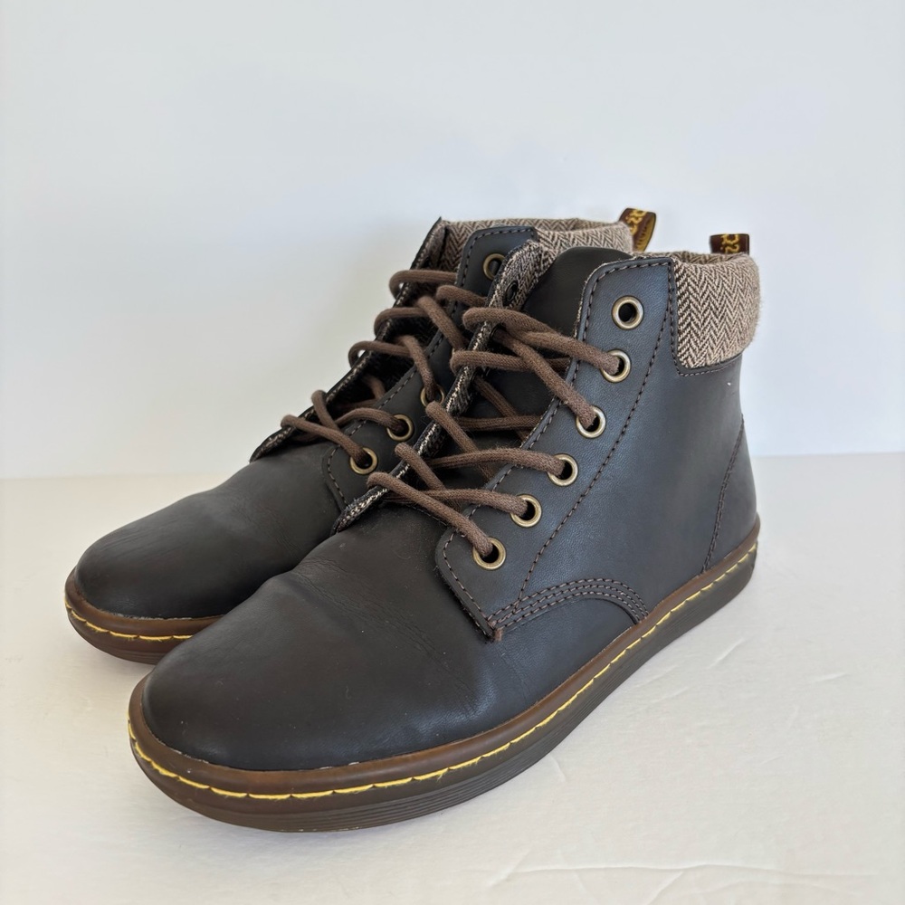 Dr. Martens Maelly Brown Leather Lace Up Boots Ladies 6